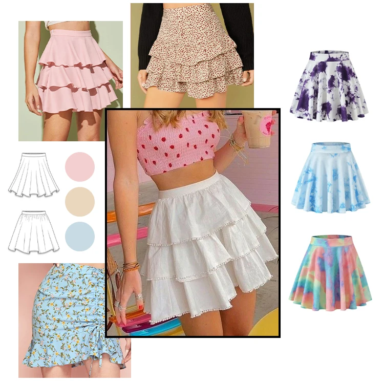 Fashionable Organic Eco Women Clothing Manufacturers High Quality Custom Services Womens Skirts