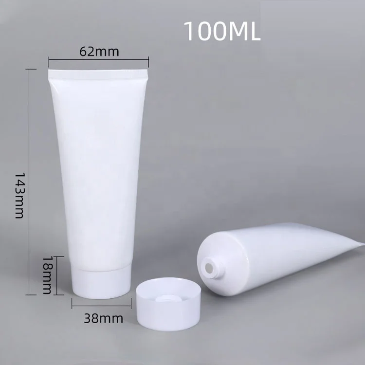 Empty Plastic 100 ml Flip Top Squeeze Bottles Body Cream Nail Lotion Customized skin care Packaging Plastic Tube