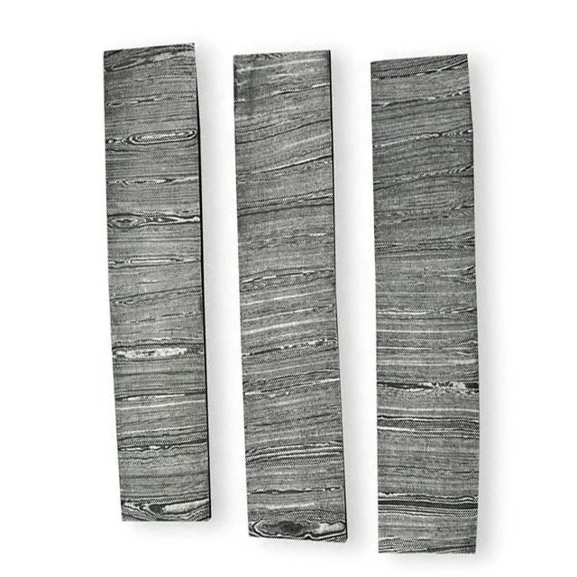 Top Quality Custom Damascus Professional 3 Pieces Blank Billet Damascus Steel Blank Billet For Making Knives