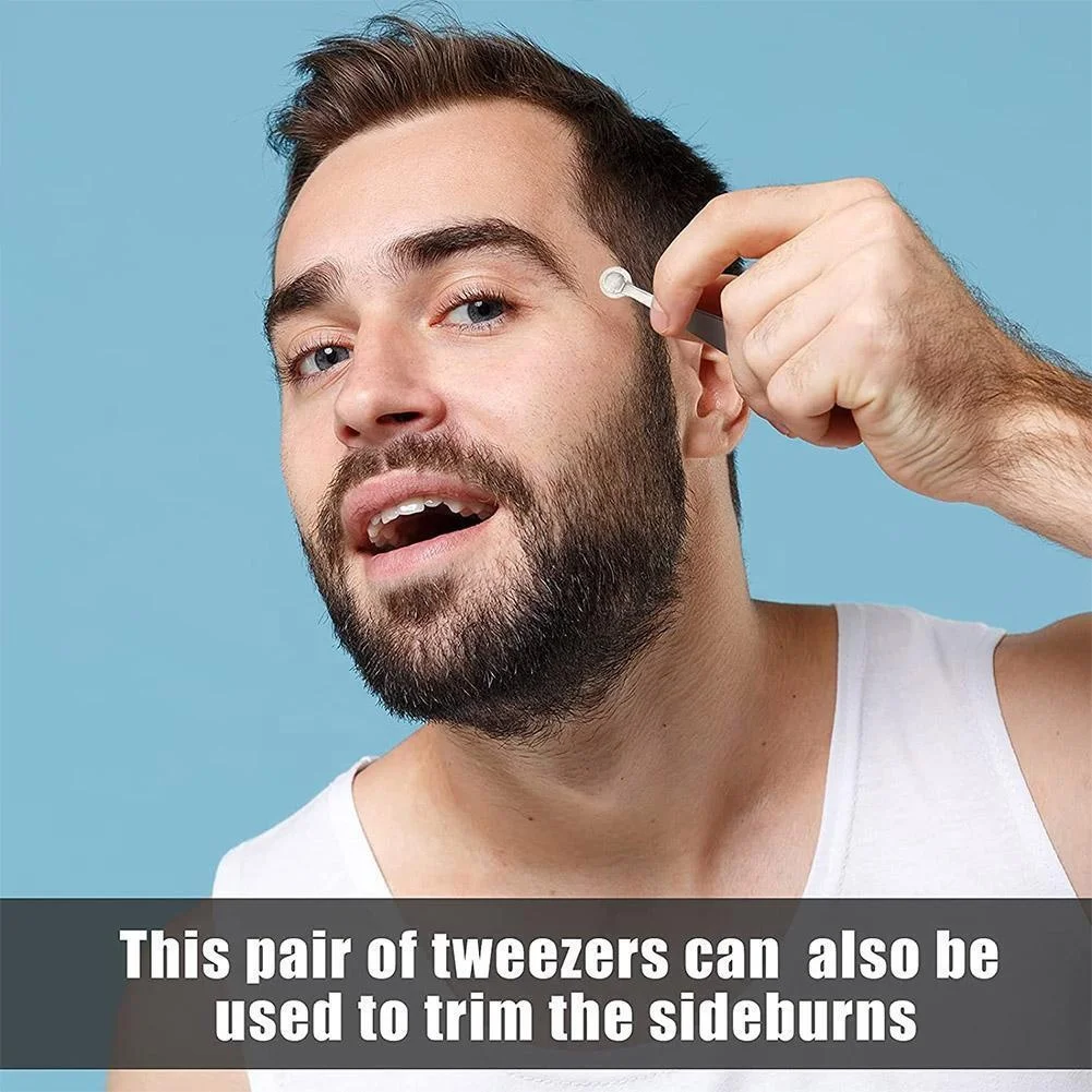 Multifunction Round Tipped Nose Hair Trimming Tweezers Hair Removing Tweezers Round Tip Nose Removal Nose Tweezer Trimmer