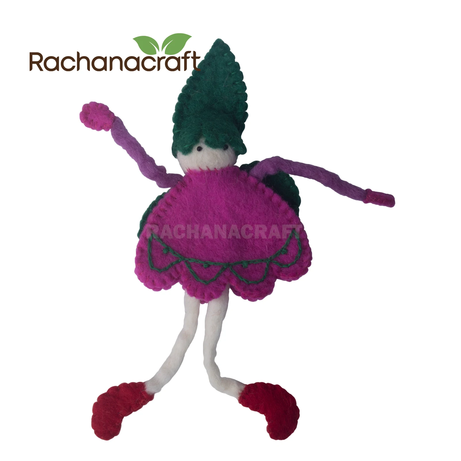 Nursery Mobile Decor Gift Item Needle Felted Fairy Multicolor Wool Doll Felt Waldorf Inspired Toy For Children Kids And Crafts