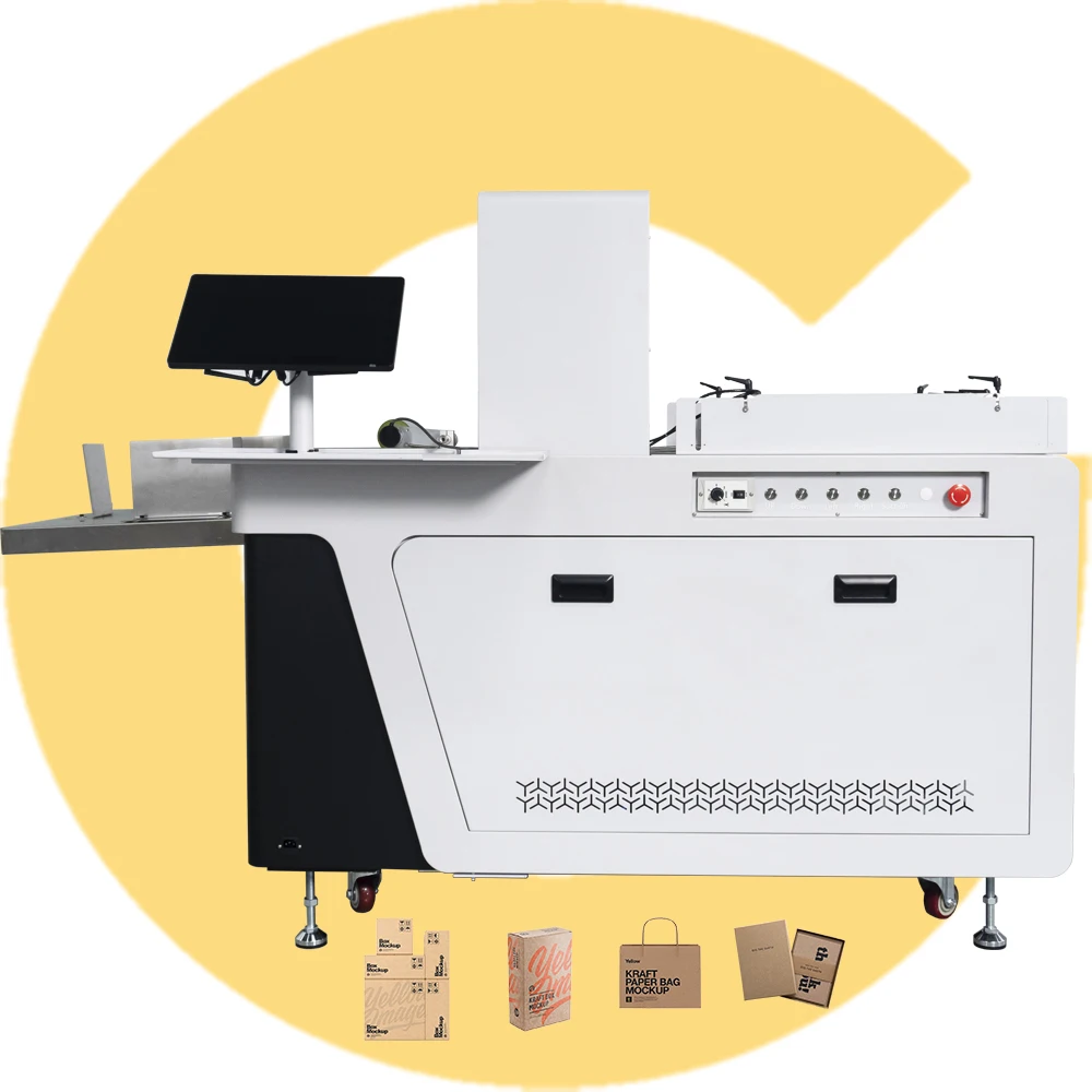 Giftec A3 Однопроходный принтер 600 мм ширина CMYK высокоскоростная картонная печатная машина для крафт-картона гофрированного картона