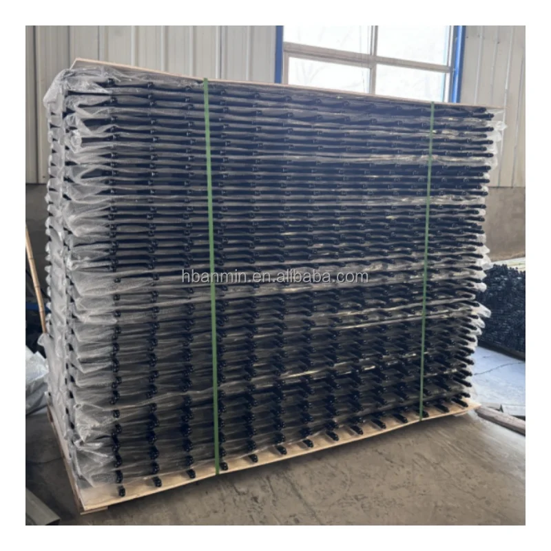 Factory Supply Black Powder Coated Outdoor Steel Metal Tubular Fence Panels