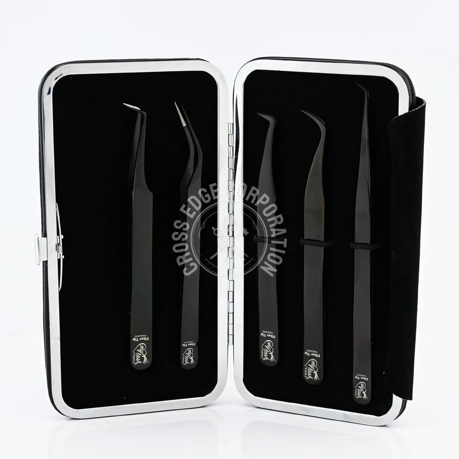 Premium Quality professional fiber tip eyelash extension tweezer for perfect grip to Lashes 45 90 degree for volume lashing