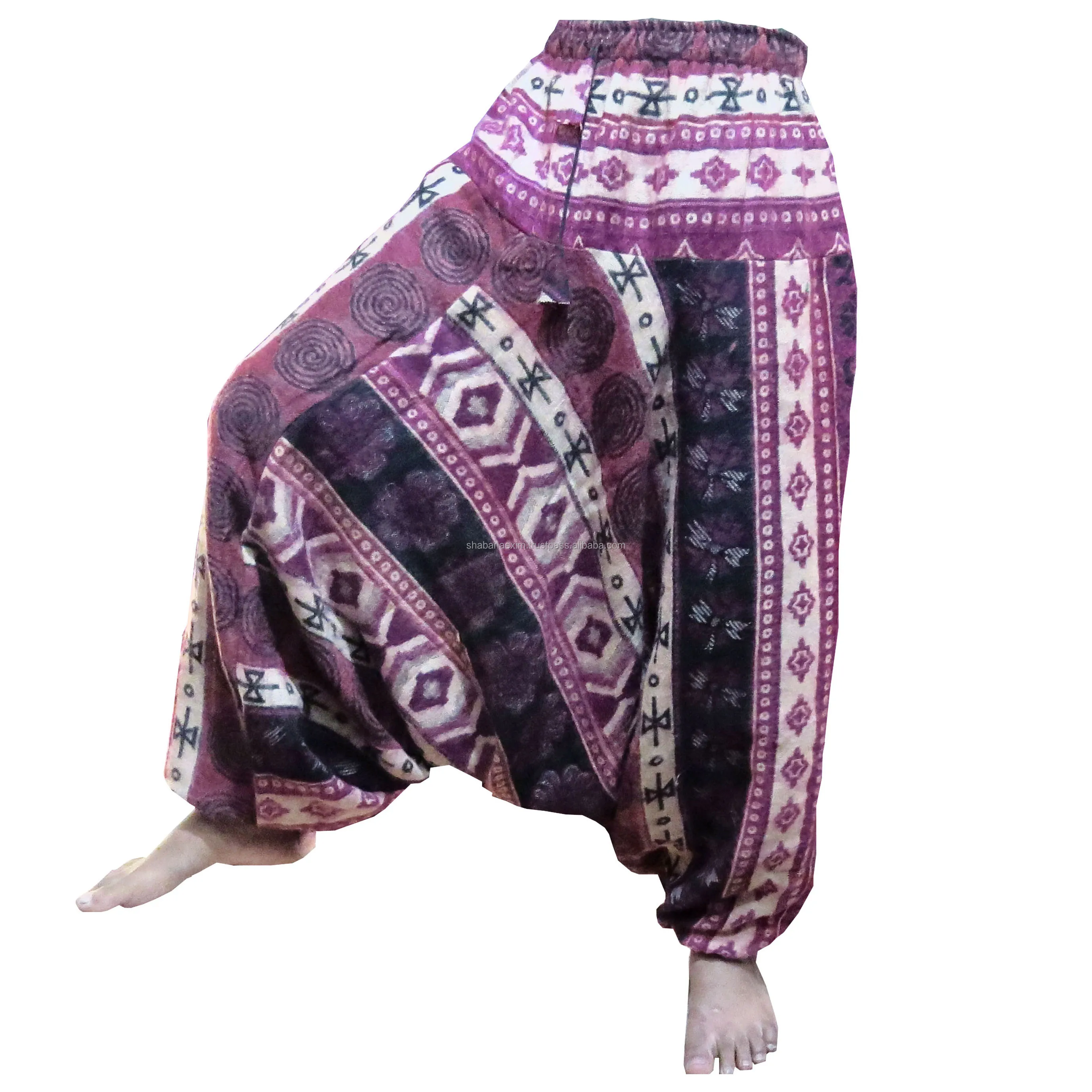 Trendy 2024 Cozy Acrylic Volet Lounge Pants Indian Style Harem Pants Quality Harem Pants with Pockets Easy to Wear Comfy Stylish