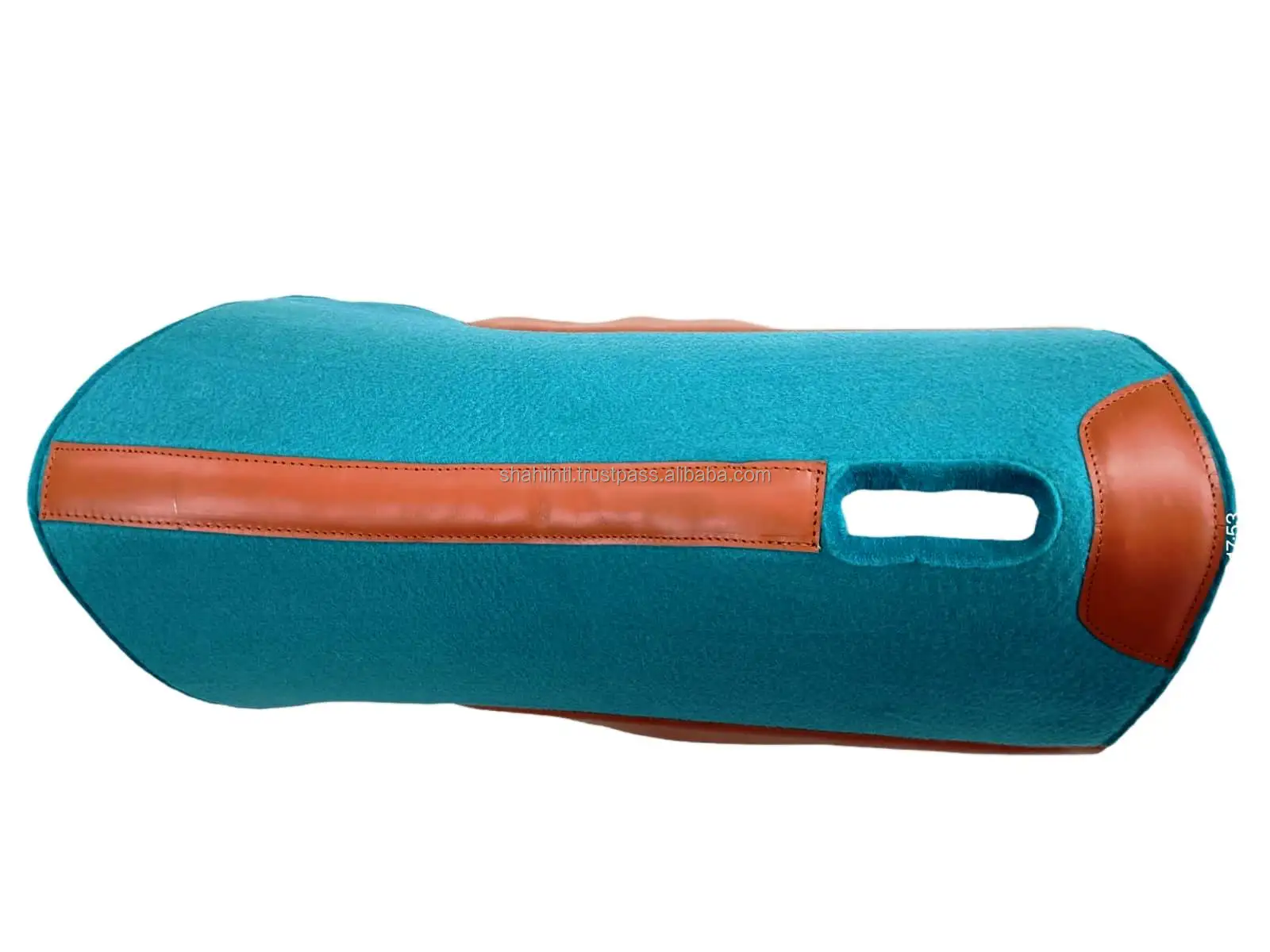 Хит продаж изготовленные на заказ 18 мм легкие бирюзовидные подушечки для седла лошади из натуральной коричневой кожи с логотипом синтетического войлока индивидуальная упаковка