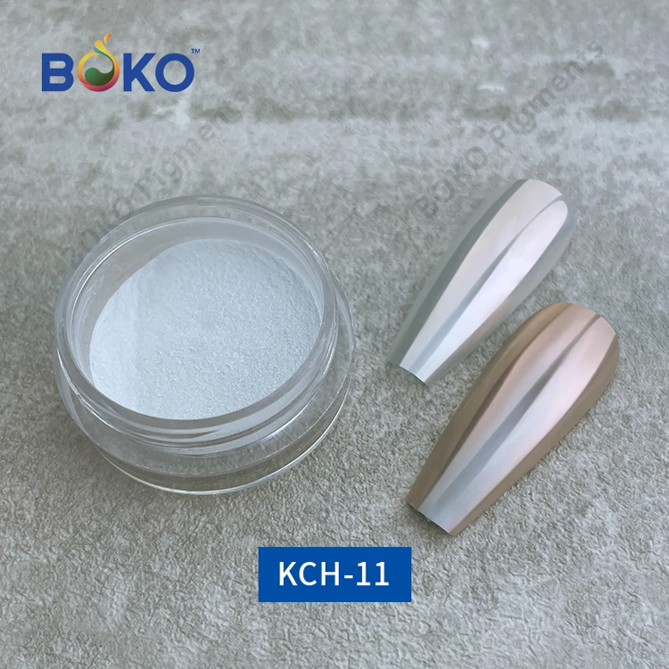 Бокко лунный свет белый зеркальный порошок блестящий жемчужный хромированный металлический Серебряный эффект лазерный