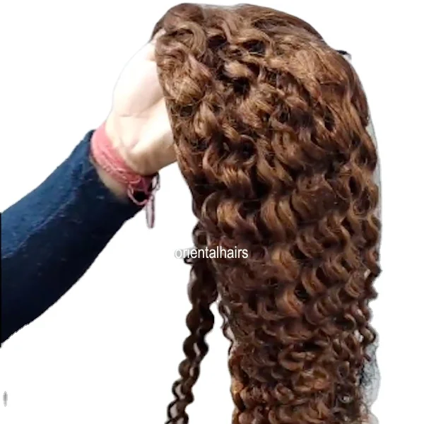 High Quality Heat Resistant Indian Human Hair Vendors Long Curly Human Hair Wigs