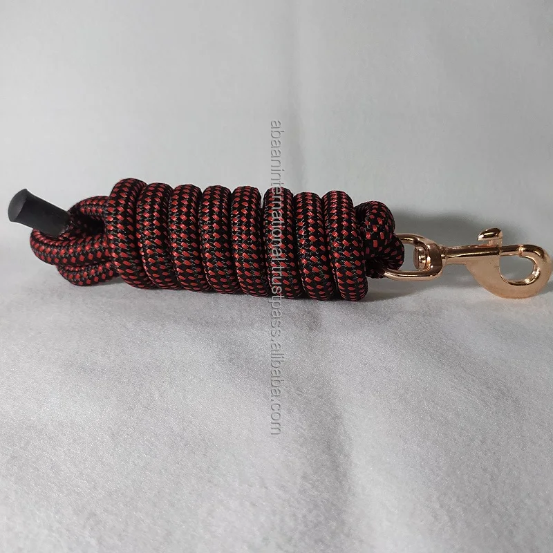 High Quality Horse Nylon Lead Rope Eco Friendly Lead rope with Snap Hook Mix Color available in all colors Manufacturer in India