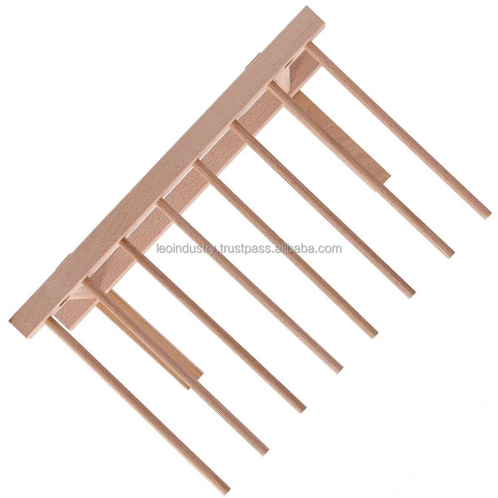 
Beech Wood Fresh Pasta Drying Rack. With Foldable Single Rack 