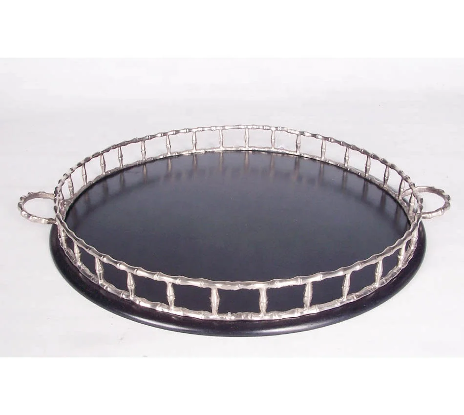  Новейший дизайн сервировочный поднос из МДФ с латунной рамкой по доступной цене