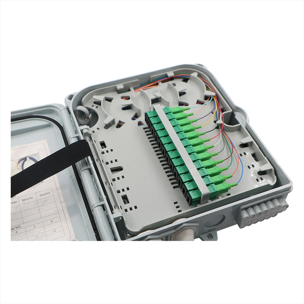 FCST02210 12 Ports Outdoor PC+ABS Fiber Drop Cable  Access Terminal Box For FTTX Access Systems Cable Installation