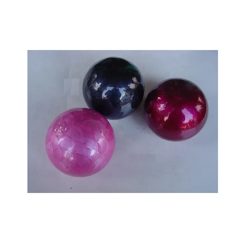 Simple Decorative Hollow Out Aluminium Balls Brown & Silver Color Handicraft Supplier From India