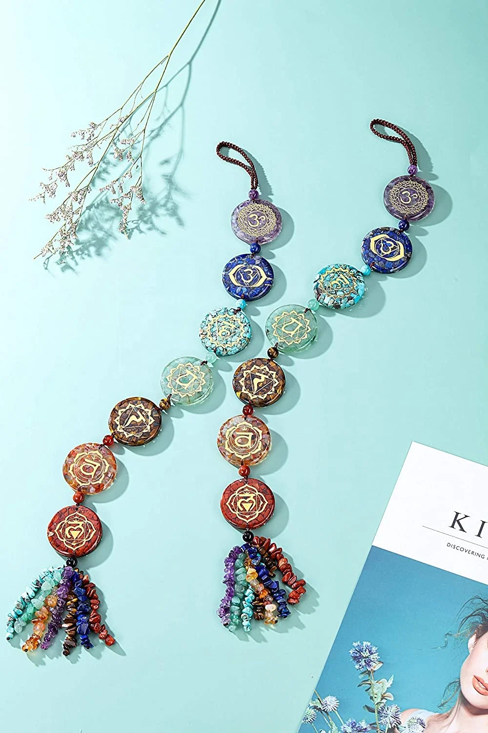 Разобранная настенная вешалка 7 чакр камень оргонит дерево жизни автомобильный кристалл исцеляющий драгоценный для оргона