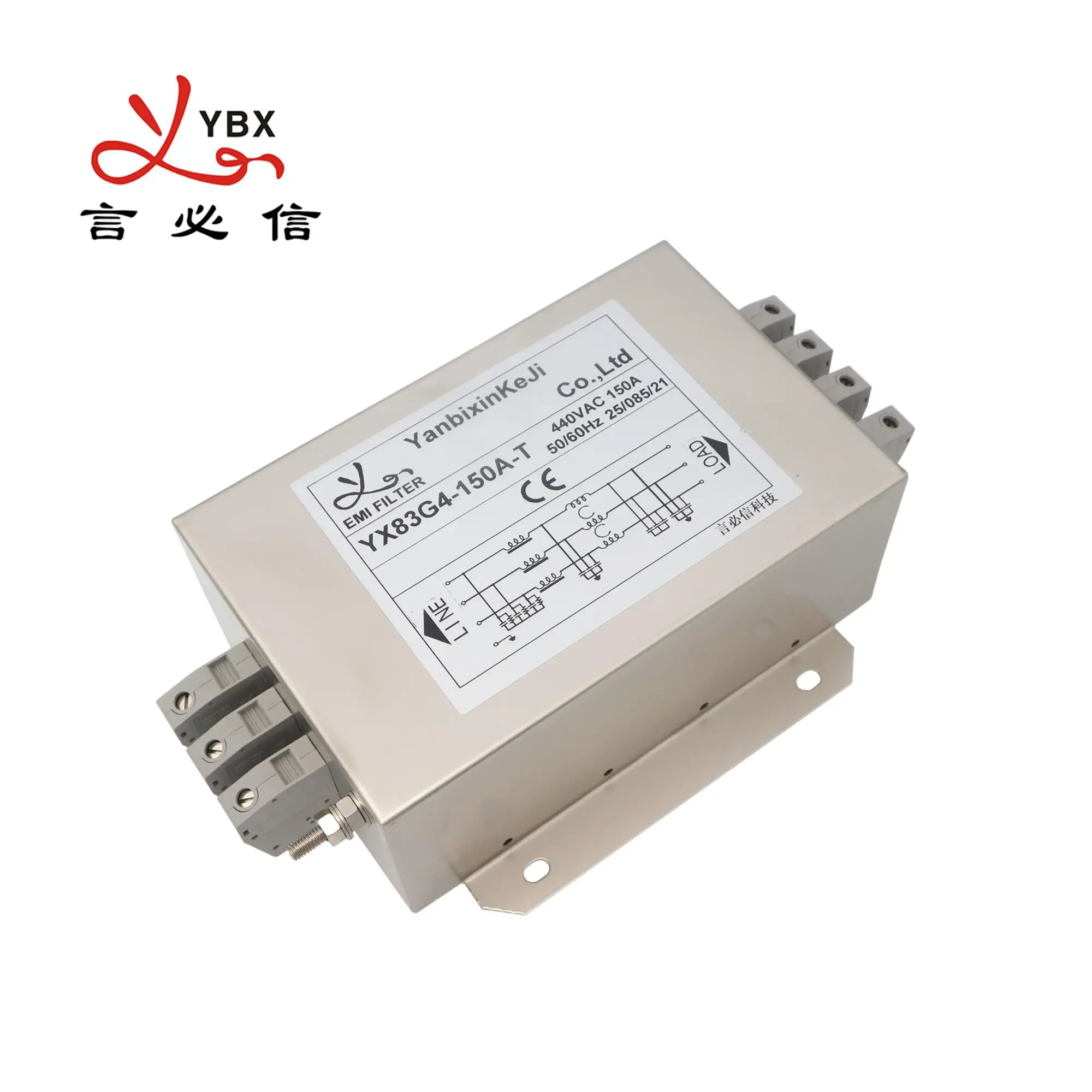 High Quality 100A Three Phase Power Filters Mechanical And Electrical Equipment EMI Filters