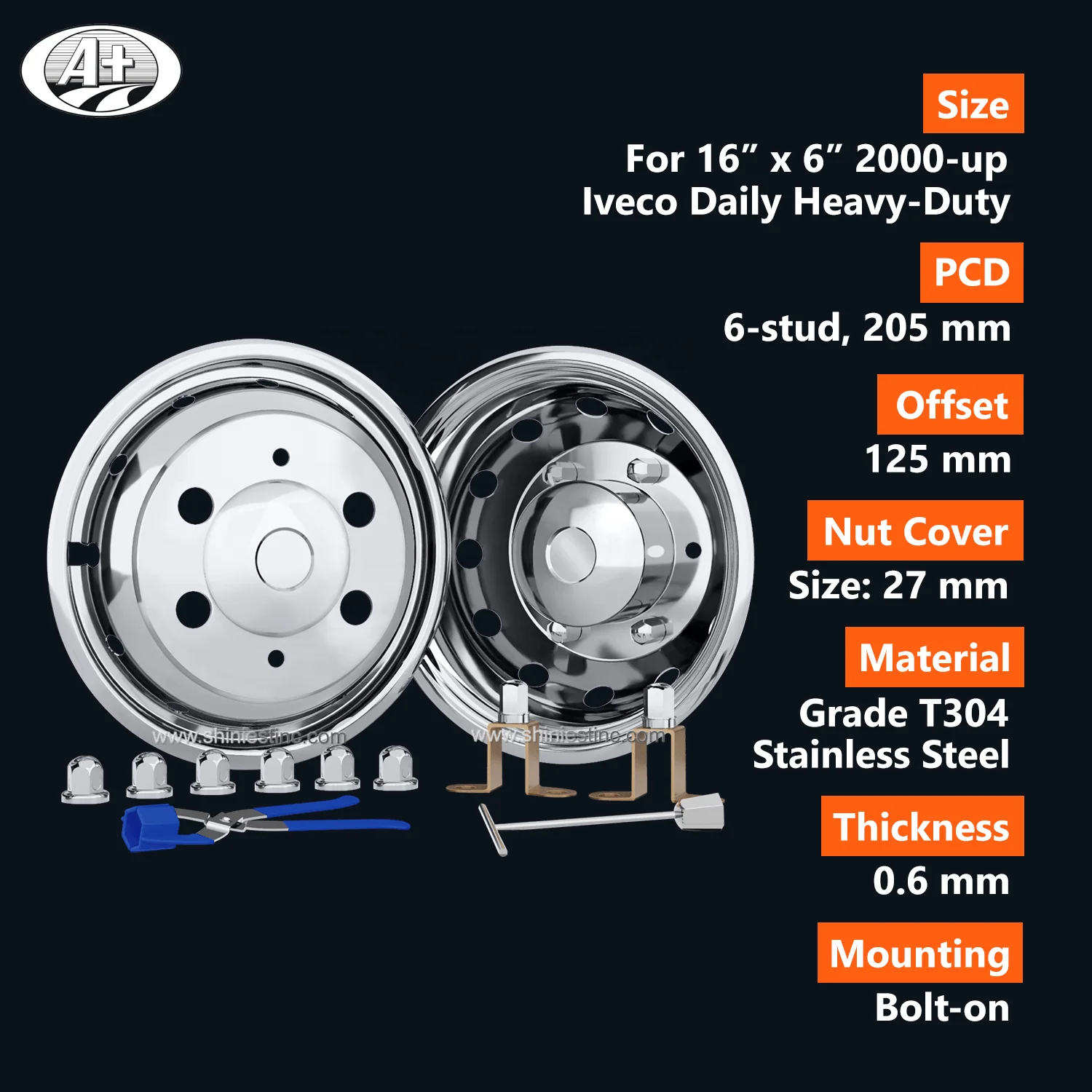 16 дюймов колесо грузового автомобиля симулятор крышка подходит для Iveco Daily сверхпрочный 2000 ~ вверх