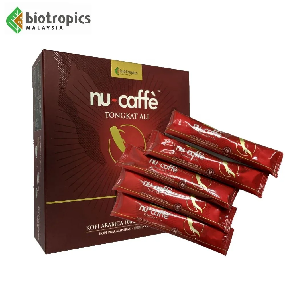 Premium Quality Nu-Caffe 15s Functional Drink Arabica Coffee and Malaysia Tongkat Ali Herbal Extract of  Energy Drinks for sale