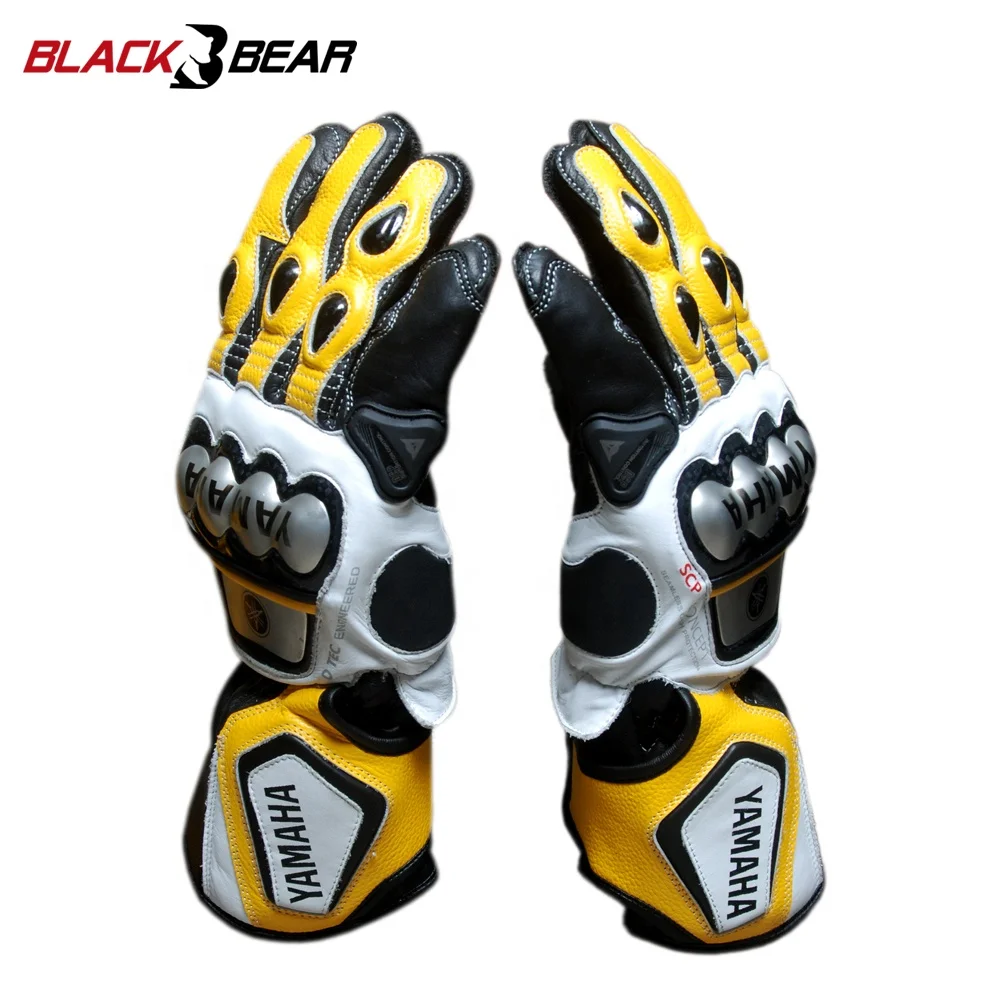 OEM custom Genuine Leather Motorcycle Gloves Carbon Protect Motorbike Gloves Driving Racing Riding Gloves MBG-0006
