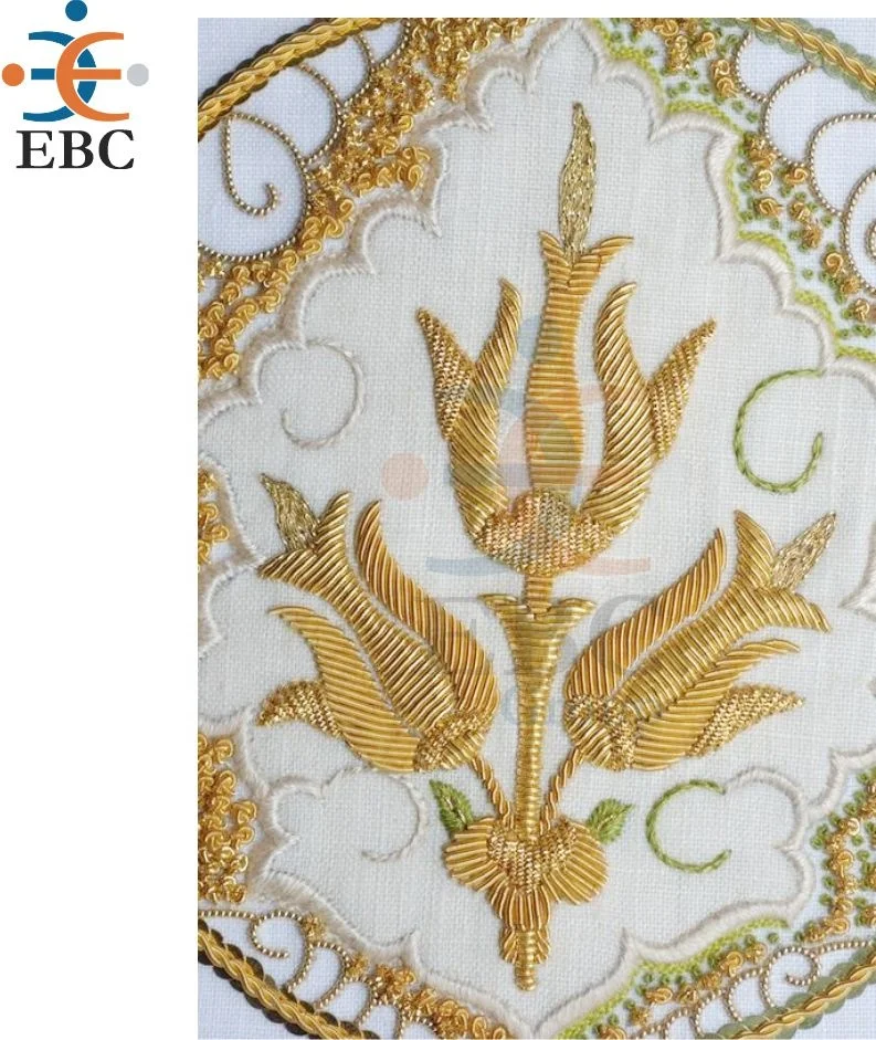 premium quality BRIGHT GOLD, silver bullion French Wire Gimp Purl Thread Embroidery Dabka Zardozi