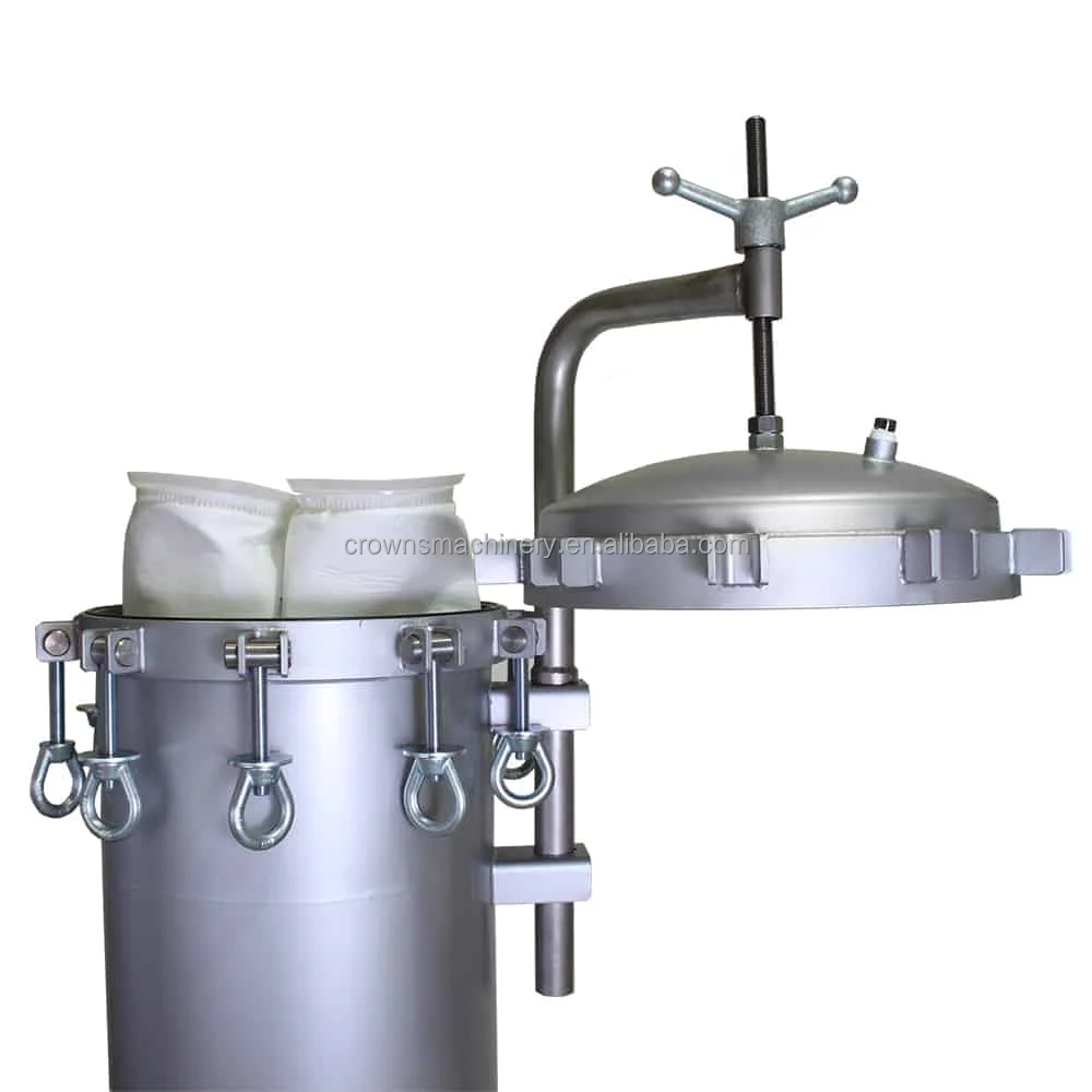 Stainless Steel Bag Filter With Filter Used On Paint Filtration Supply high capacity stainless steel bag filter housing type # 1