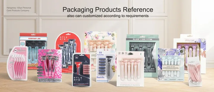 Women 3-Layer Blades Manual Type Shaver Razor Set Best Selling Color customized Razor