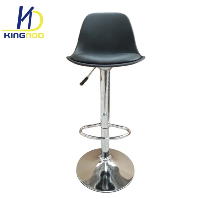 Best Selling and Cheap Adjustable Height Plastic Bar Chair Metal Pu Seat Bar Stools with Footrest