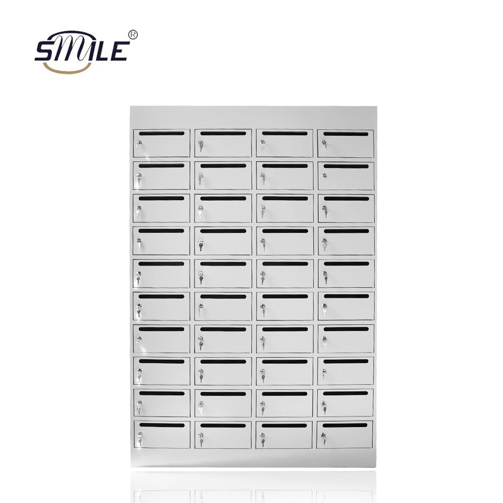 SMILETECH OEM/ODM Modern Metal Mailboxes China Steel Fabrication Residential Locking Cluster Mailbox for Sale