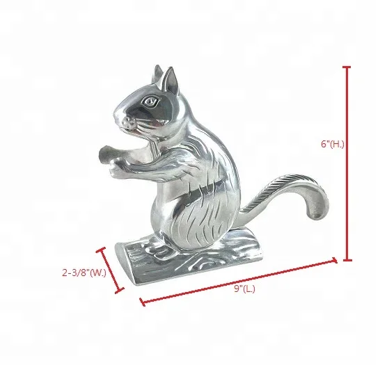 Squirrel Shape Aluminum Nut Cracker Walnut Shell Opener Nuts Tool