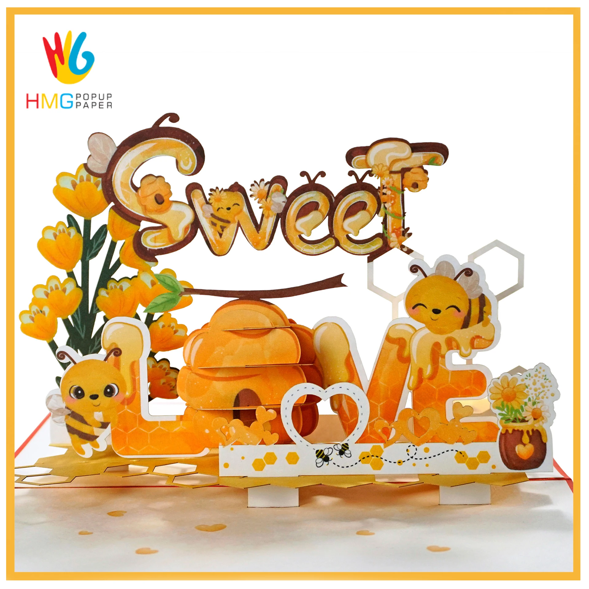 Best Selling For Anniversary Bride Wedding Custom Valentine 3D Pop Up Greeting Cards Custom Design and manufacturing