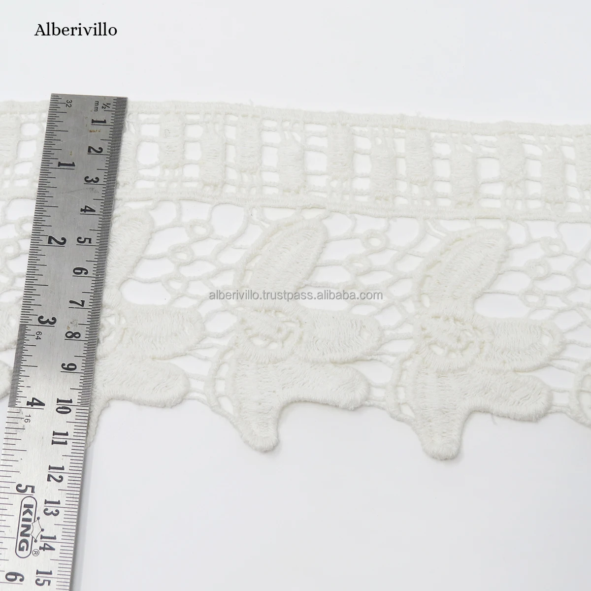 Indian Textile Handmade Lace Mesh Flower Embroidered Lace Fabric Silk Home Sewing Crafts