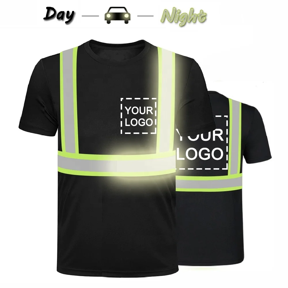 
2021 New Style Man Work Wear Safety Clothing Hi Vis T-Shirt Reflective T Shirt Fashionable New Design 