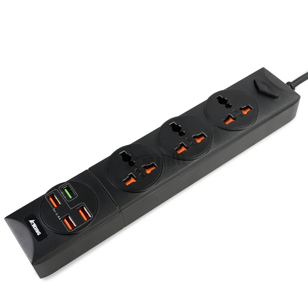 EU/UK/US Plug extension socket board universal sockets surge protector power strip