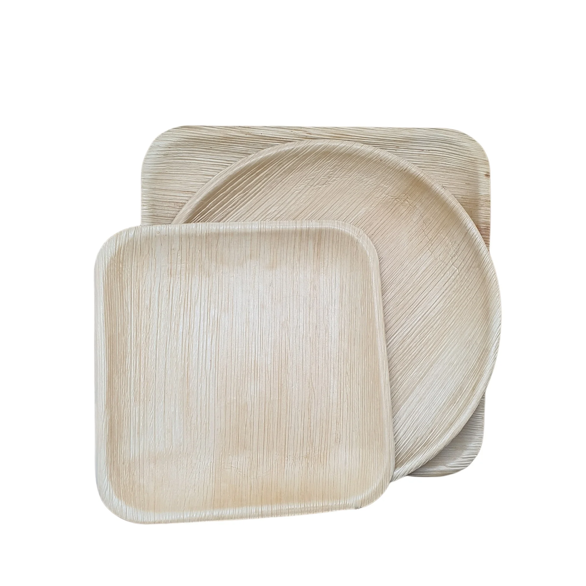 Vietnam Factory Disposable Plate Palm Leaf Plate Decorative Disposable Plates Big Selling Amazon Tray