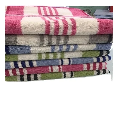 Cotton Towel Customizable Striped Fashion Summer Cotton Microfiber Beach Towel For Sports