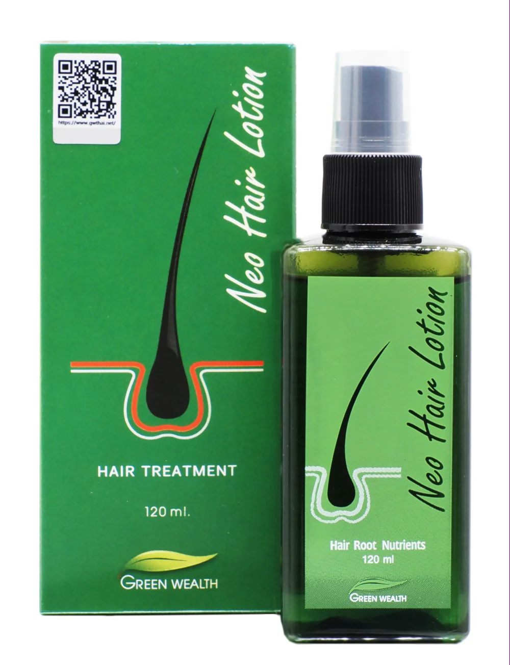 The Best Organic Shampoo 2022 of Neo Hair Lotion 120ml Hair Treatment 100%Genuine for Hair Loss Made in Thailand by Green Wealth