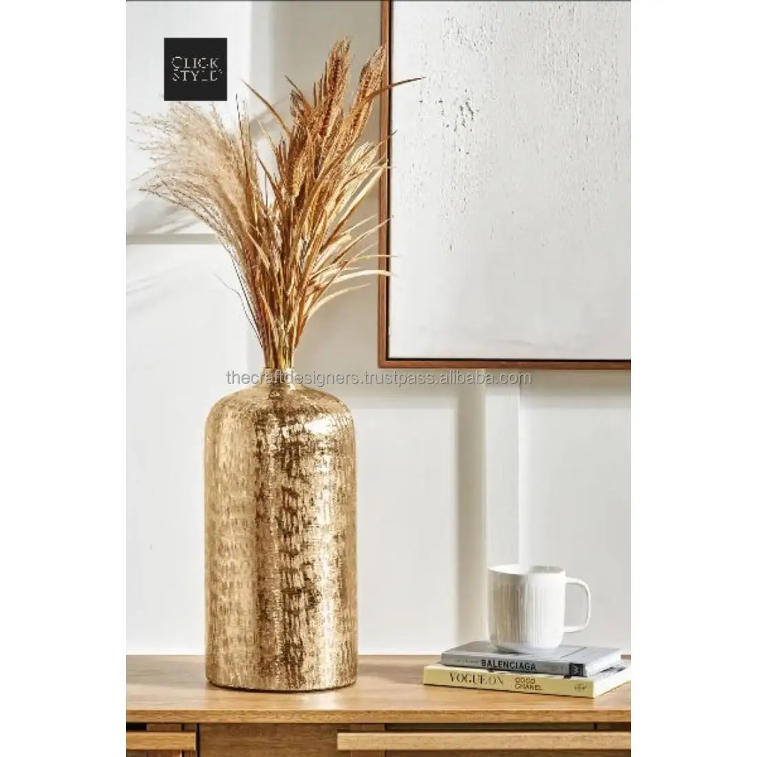 Best Design Elegant Gold Flower Vase For Living Room Home Decorative Brass Vase Large Aluminium Flower Pot For Home Decoration