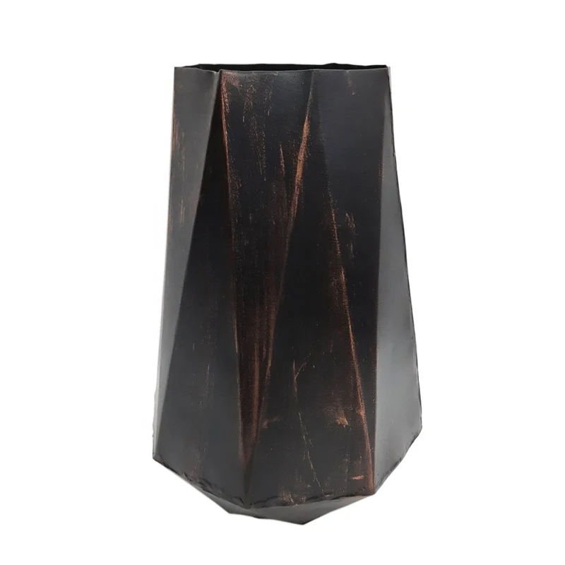 Домашняя декоративная настольная железная металлическая наклейка эмалированная Цветочная ваза светло-серая современный дизайн для стены пола и свадьбы ручная