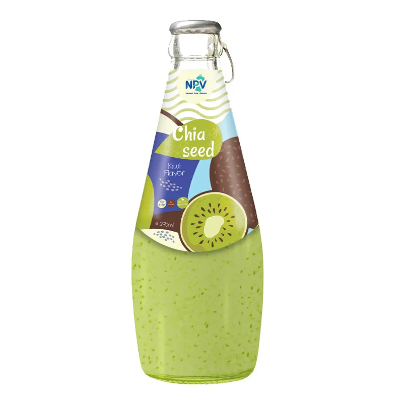 Vietnam Supplier 290ml Glass Bottle Chia Seed Drink With Fresh Strawberry Flavor - HALAL ISO Certification And Reasonable Price
