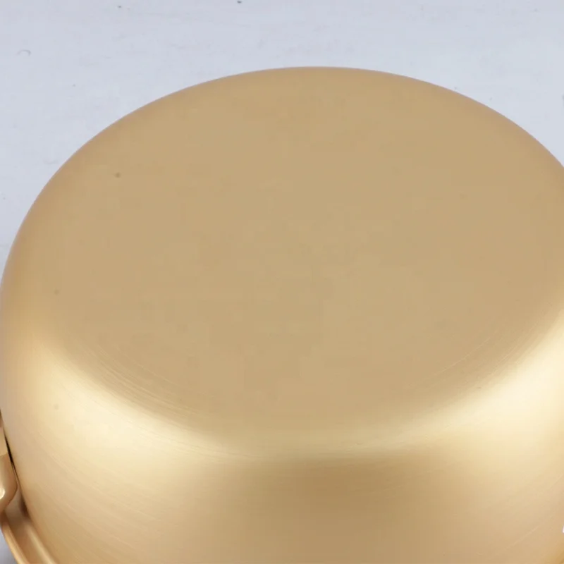 Gold Color Aluminum14/16/18/20/22cm Kitchen Noodle Soup Pot Mini Cookware Cooking Pot For Restaurant Home