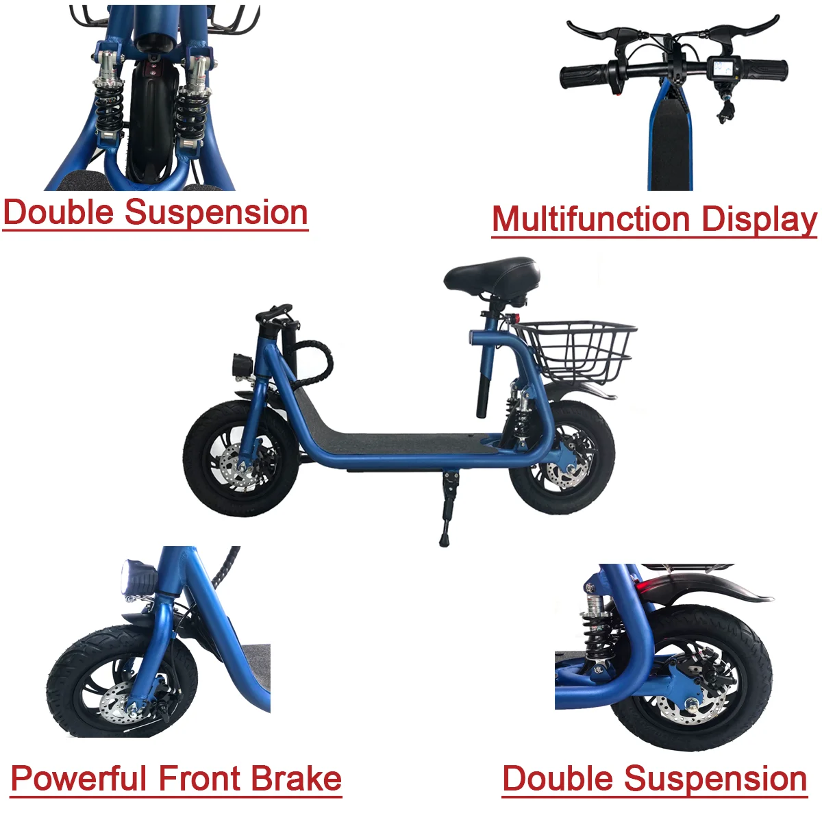 Best Seller A1 E-scooter High Quality 350W Double Disc bBrakes 36V 10AH Foldable Electric Scooters Adult Motorcycle