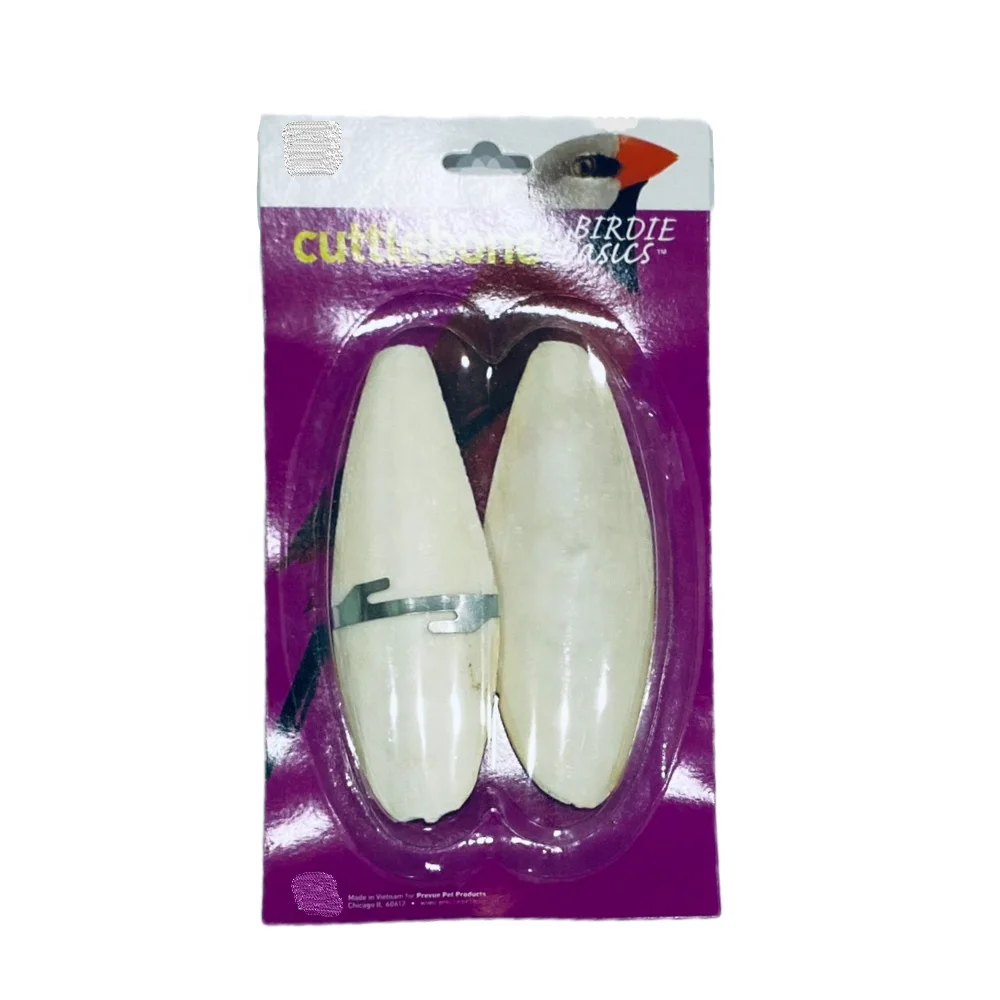 Cuttlefish bone for birds blister pack 6 inch single white color dried by sunshine clean metal clips Calcium Suplements