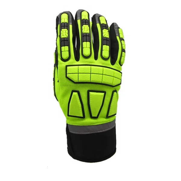 Anti Shock oil gas field safety impact ringer Gloves Industrial Mechanic Gloves