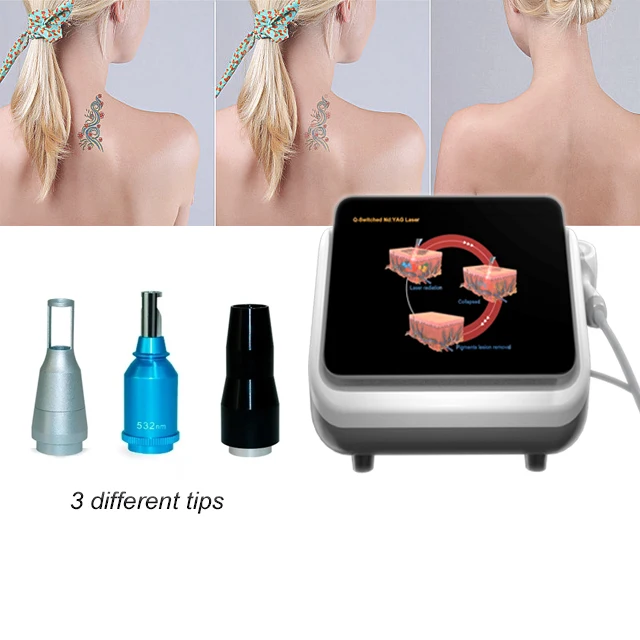 Portable  Q switch  Nd-yag Laser Tattoo Removal Machine 2 wavelengths 1064nm 532nm Q Switched Nd Yag Laser
