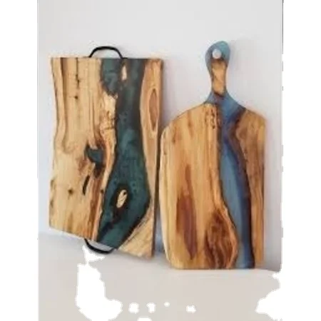 Top-Selling Aaliyan Impex Breakfast Board Resin Epoxy Art Style Wooden Charcuterie Cut Board Wholesale Export from India