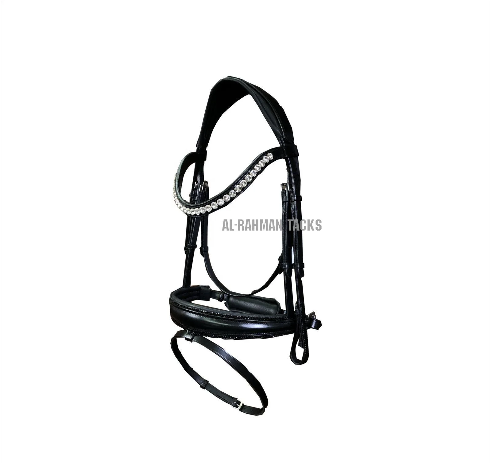 TOP SELLING EQUESTRIAN FULLY RAISED CUSTOM LEATHER HORSE DRESSAGE BRIDLE WITH FLASH CHIN STRAP MAKER ALL TYPES OF HORSE BRIDLE