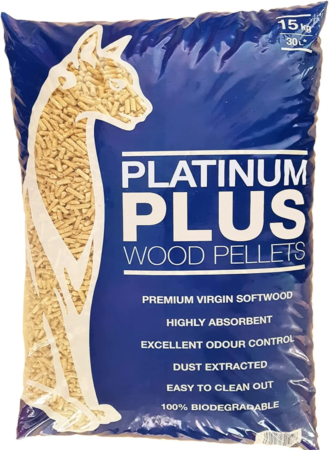 Kind to Paws Wholesale Platinum Plus Wood Pellets Pine Wood Cat & Kitten Litter 1x 30L Bag Odour Control