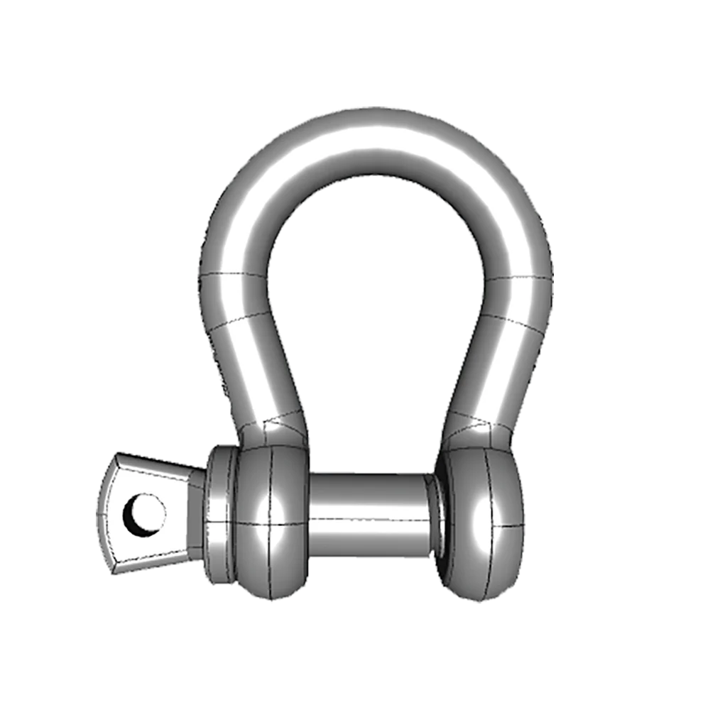 Green Pin G4161 0.5Ton  Hot Dipped Galvanized Standard Alloy Steel Bow Shackle With Screw Collar Pin Connection Link