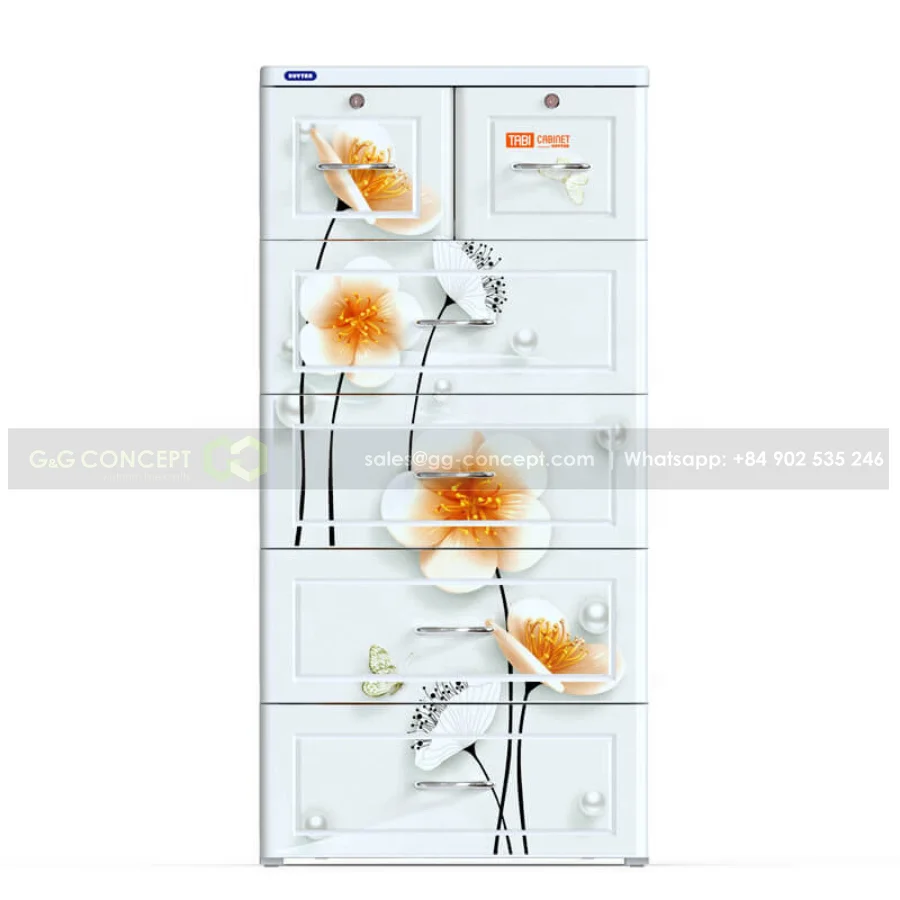 Duy Tan Renovate Tabi Cabinet New Design With Up To 5 Compartments, Smart Design To Save Space, Easy To Use - L 5N 70 x 48 x 130