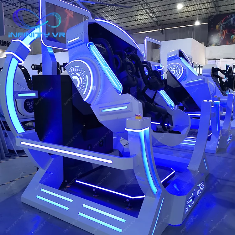 Indoor and Outdoor Carnival VR Business 2 Seats 360 Degree Virtual Reality Spinning Simulations Rides VR Roller Coaster