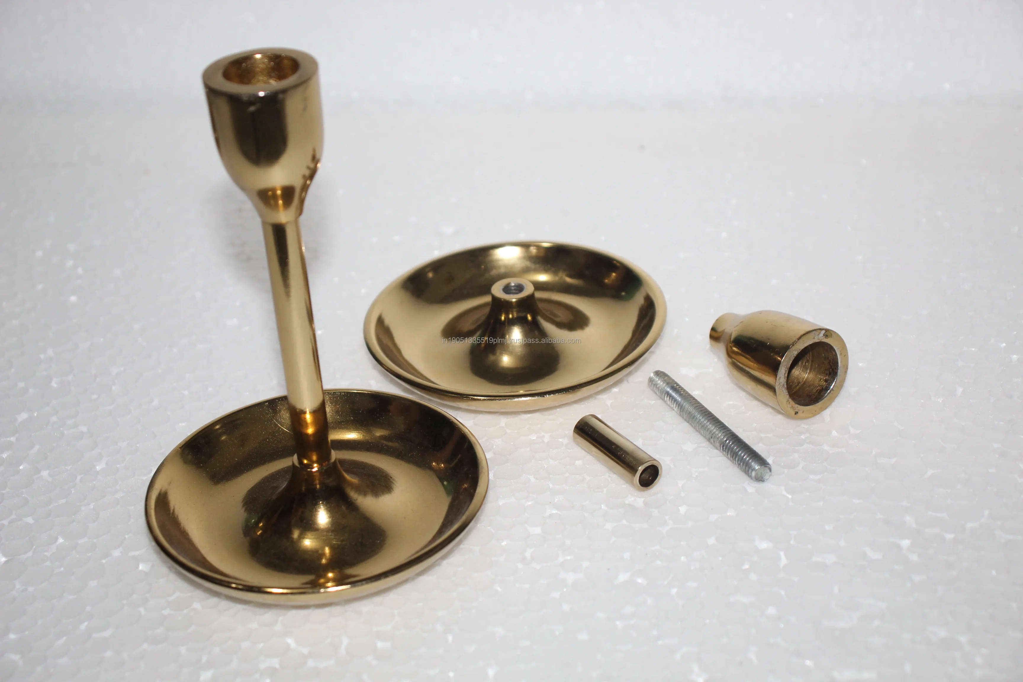 Luxury Handmade Customized Aluminium Gold Candle Stick Or Candle Holders Available Wholesale Set of 3 Christmas Candle Holder